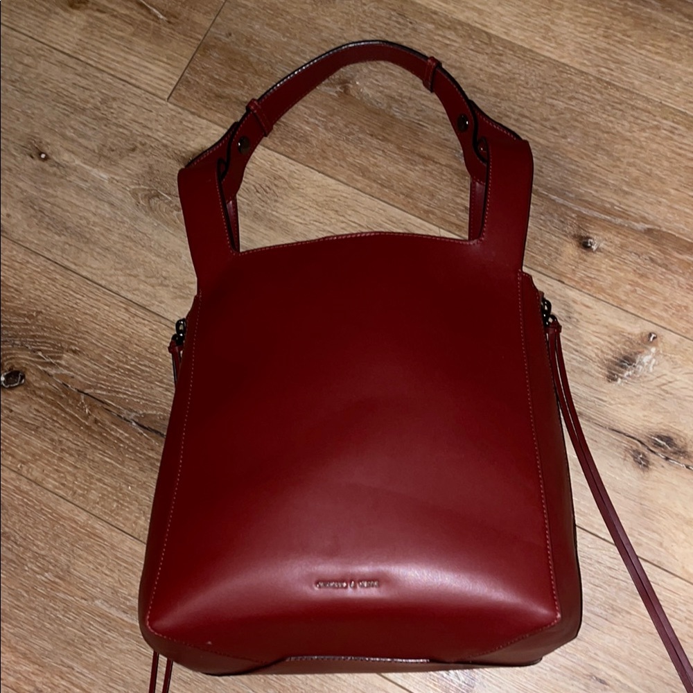 Charles Keith Bordeaux Tote Bag  EUC - Picture 5 of 11